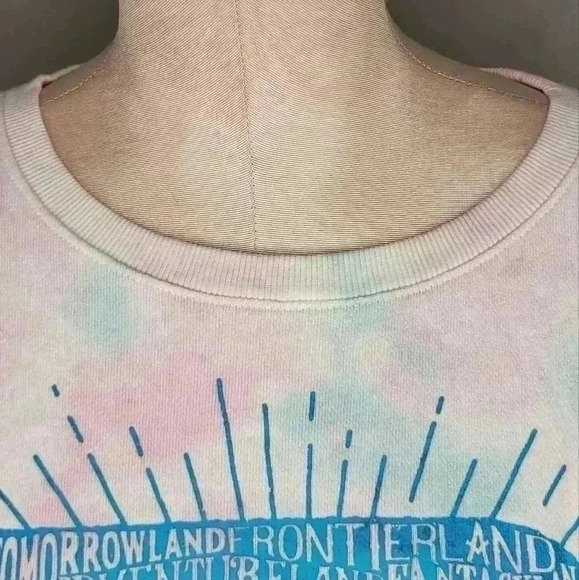 Disney Tomorrowland Mickey Tie Dye Epcot Pullover Sweatshirt Sz 2xl Walt Disney - Picture 6 of 10